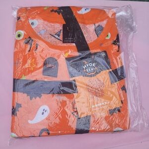 NWT Hyde & Eek Women’s Cat Orange Halloween Pajama Set Size 3X